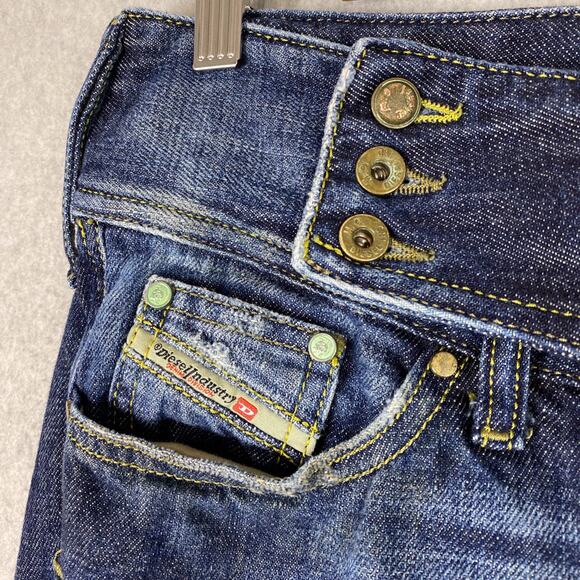 Diesel Womens 29x32 Cherock Slim Boot Cut Low Rise Jeans Distressed Y2K - Picture 4 of 13